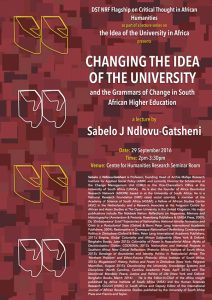 Changing the Idea of the University - The Grammars of Change in South African Higher Education