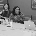 Professor Patricia Hayes (left) and Mira Nair